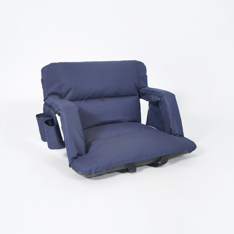 Hitree High Quality Customizable Foldable Outdoor Floor Chair Folding Sports Stadium Seat Portable Reclining Sports Bleacher Chair