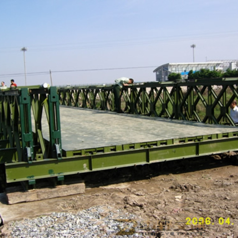 Heavy Duty Crossbeam 321-Type Galvanized Portable Structures Prefab Prefabricated Steel Bailey Bridge with Type 28 I-Beam Excellent Structural Integrity