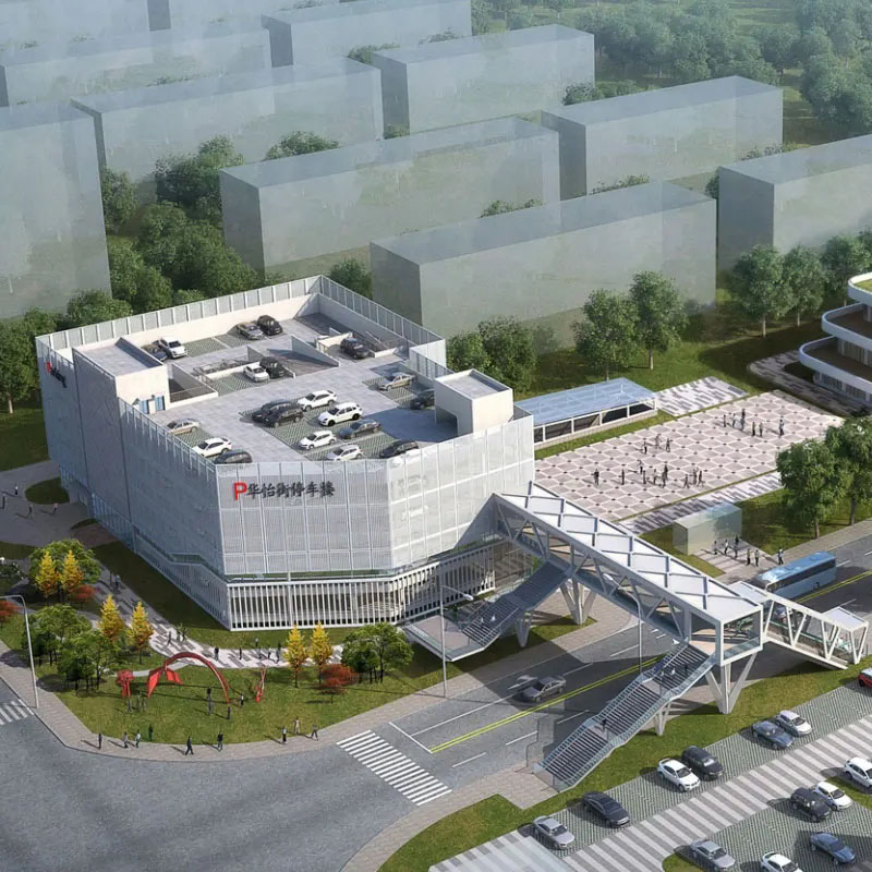 Cheap Prefabricated Steel Structure Industrial Building Design Prefab Car Parking