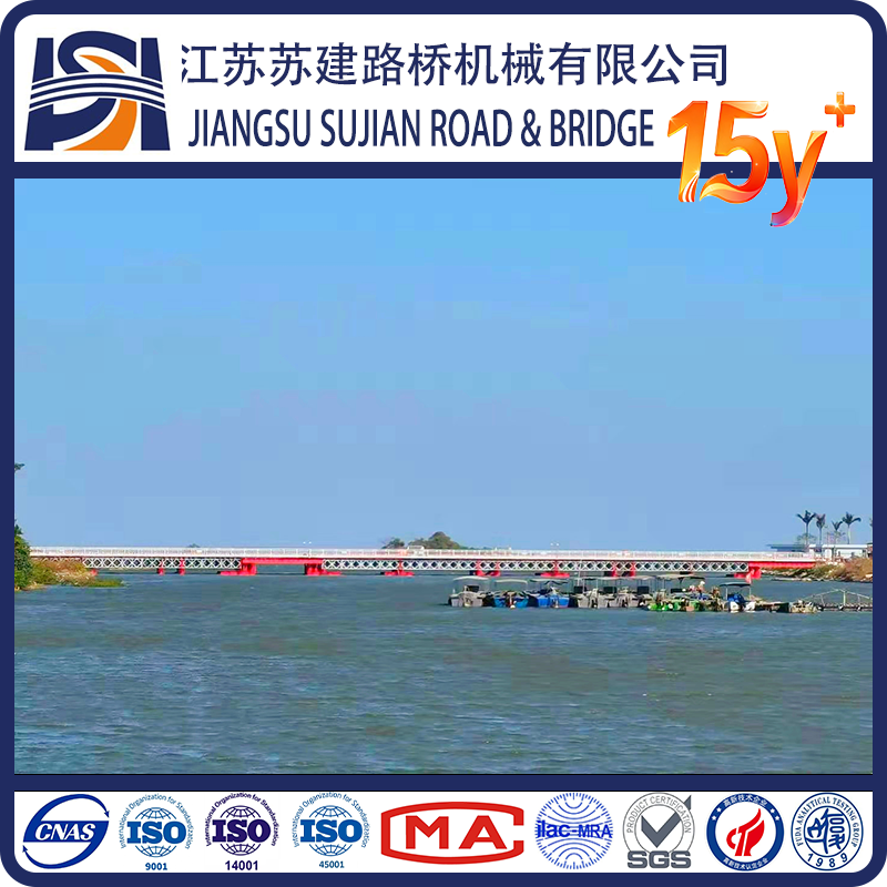 Durable Prefab Steel Bailey Bridge, Steel Construction, on-Site Guidance Offered