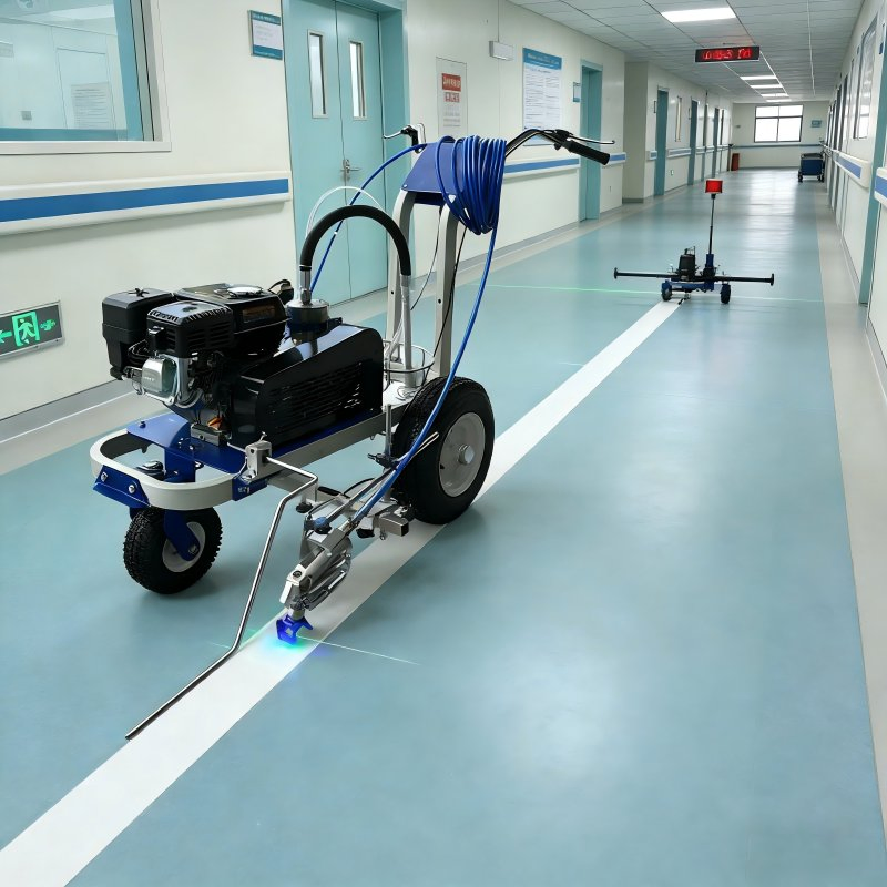 Precision Cold Paint Road Markers for Campus Pedestrian Path Planning