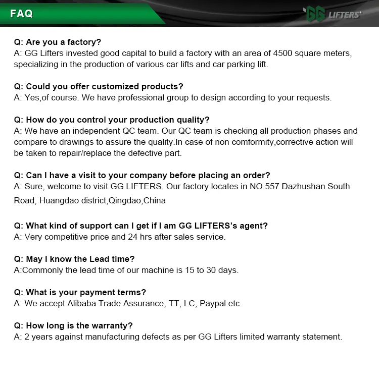 Customized vehicle parking lift