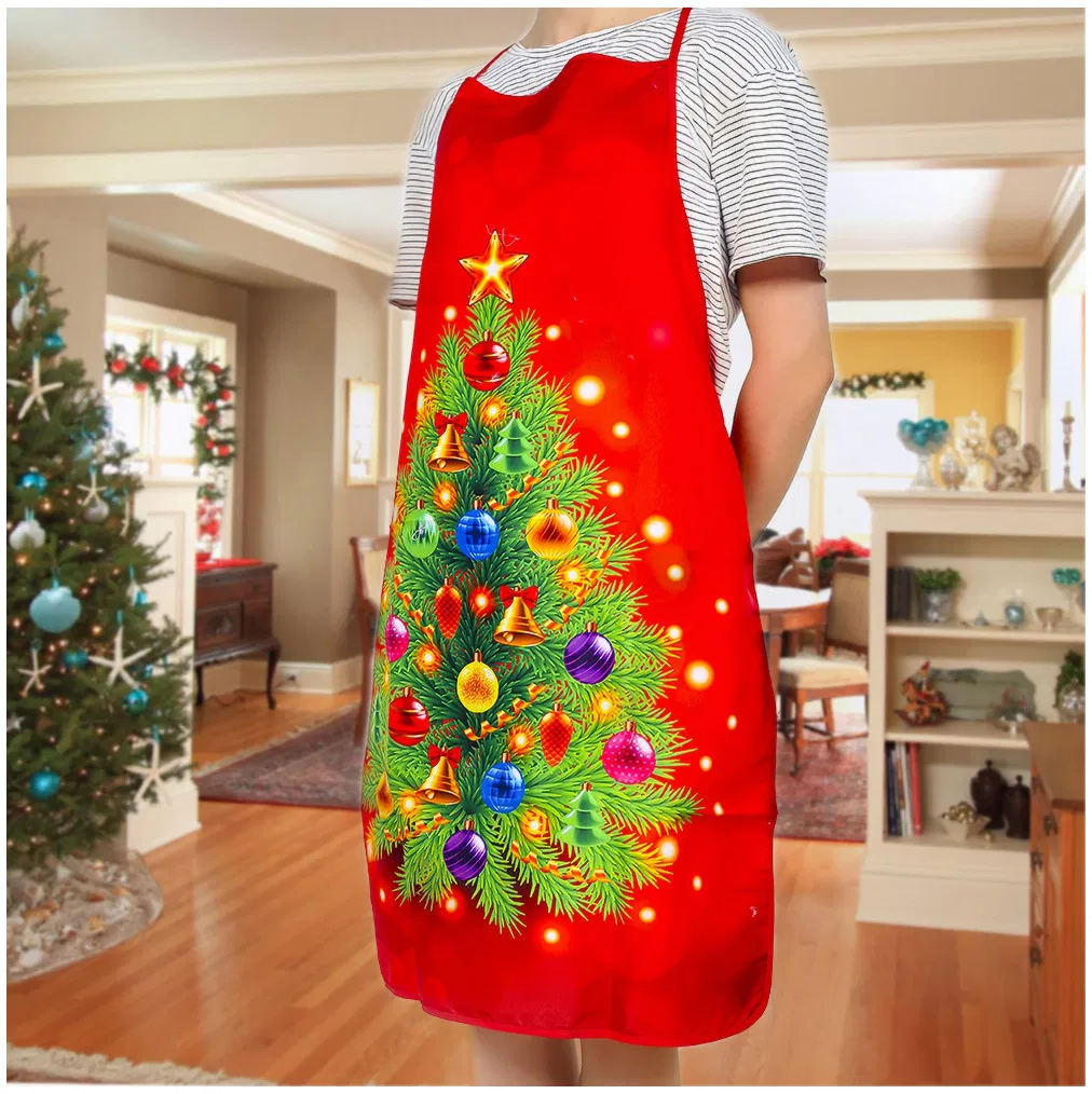 Christmas Party Chef Cooking Restaurant Home Adult Santa Adjustable Kitchen Cooking Apron