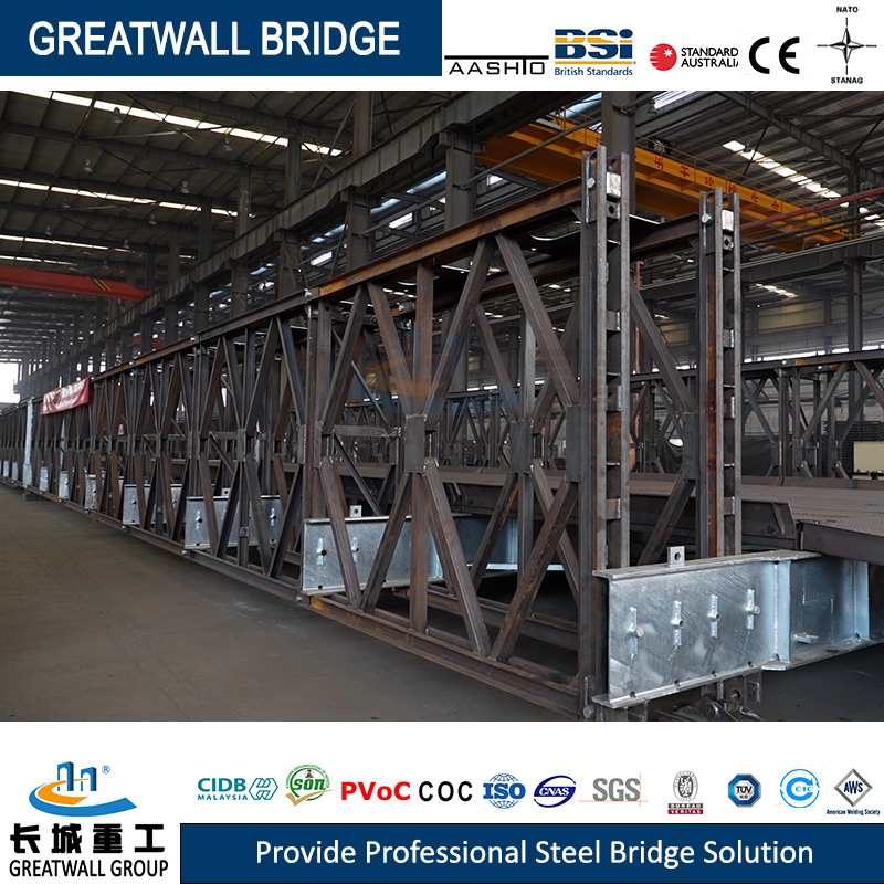 Convenient Transport Metal Bridge and Fast Erection Hl-93 Steel Bridge