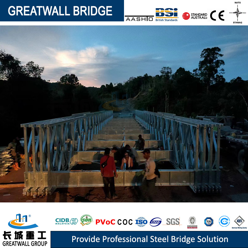 Convenient Transport Metal Bridge and Fast Erection Hl-93 Steel Bridge