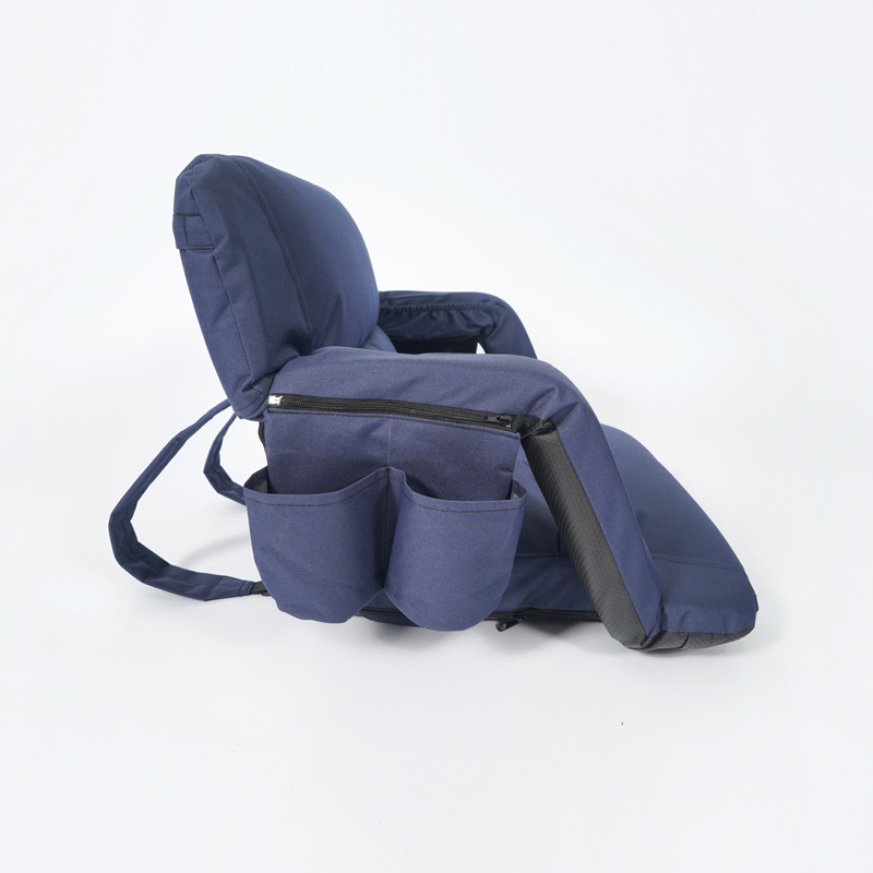 Hitree High Quality Customizable Foldable Outdoor Floor Chair Folding Sports Stadium Seat Portable Reclining Sports Bleacher Chair