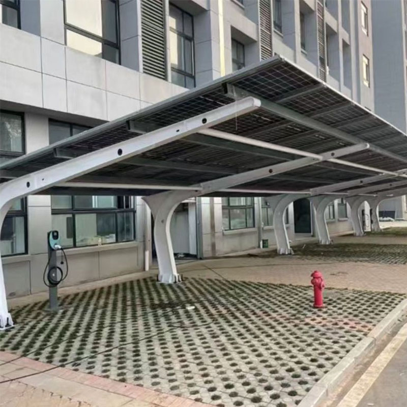 Ssss Waterproof Photovoltaic Carport Commercial Solar Parking EV Charging Canopy