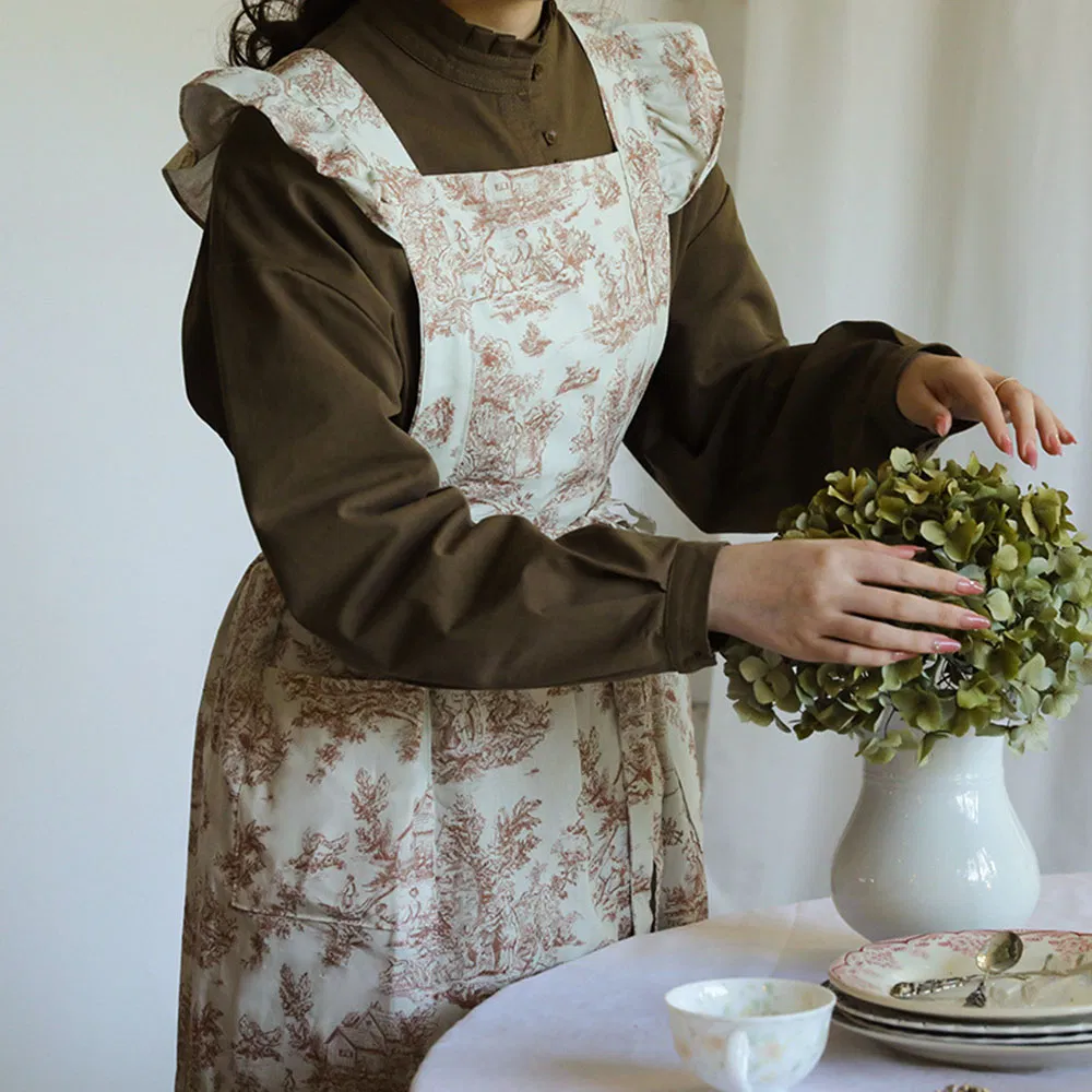 Retro French Style Cotton Apron 5