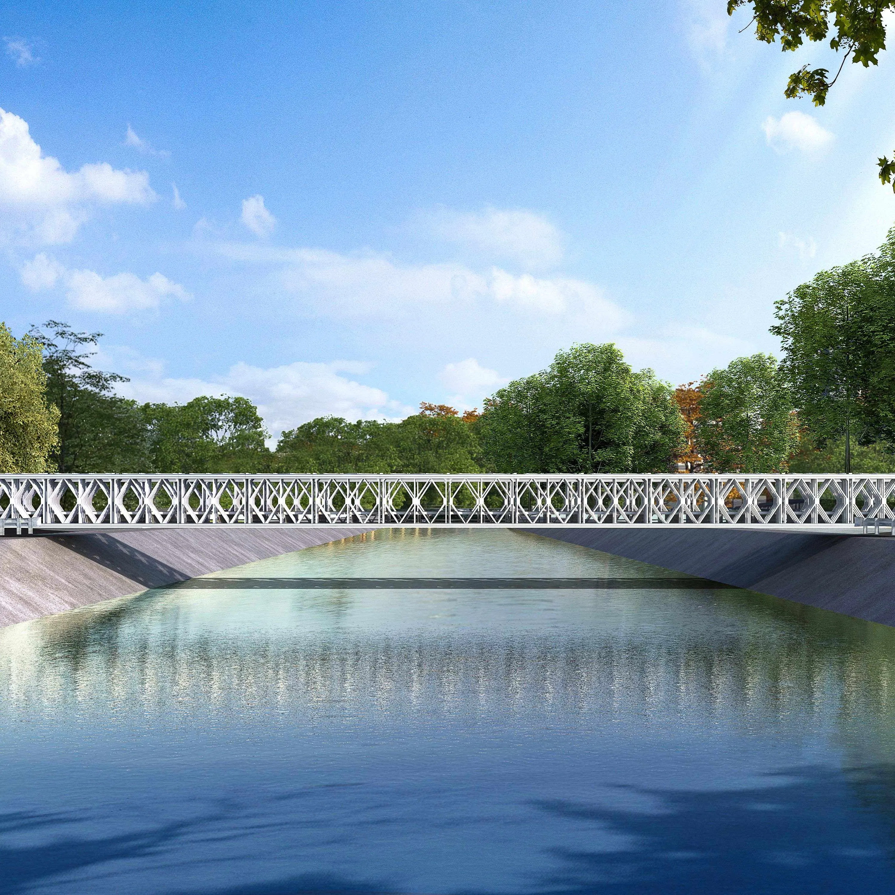 Prefab Steel Profile Galvanized Steel Bridge: Bailey Design for Foot Traffic