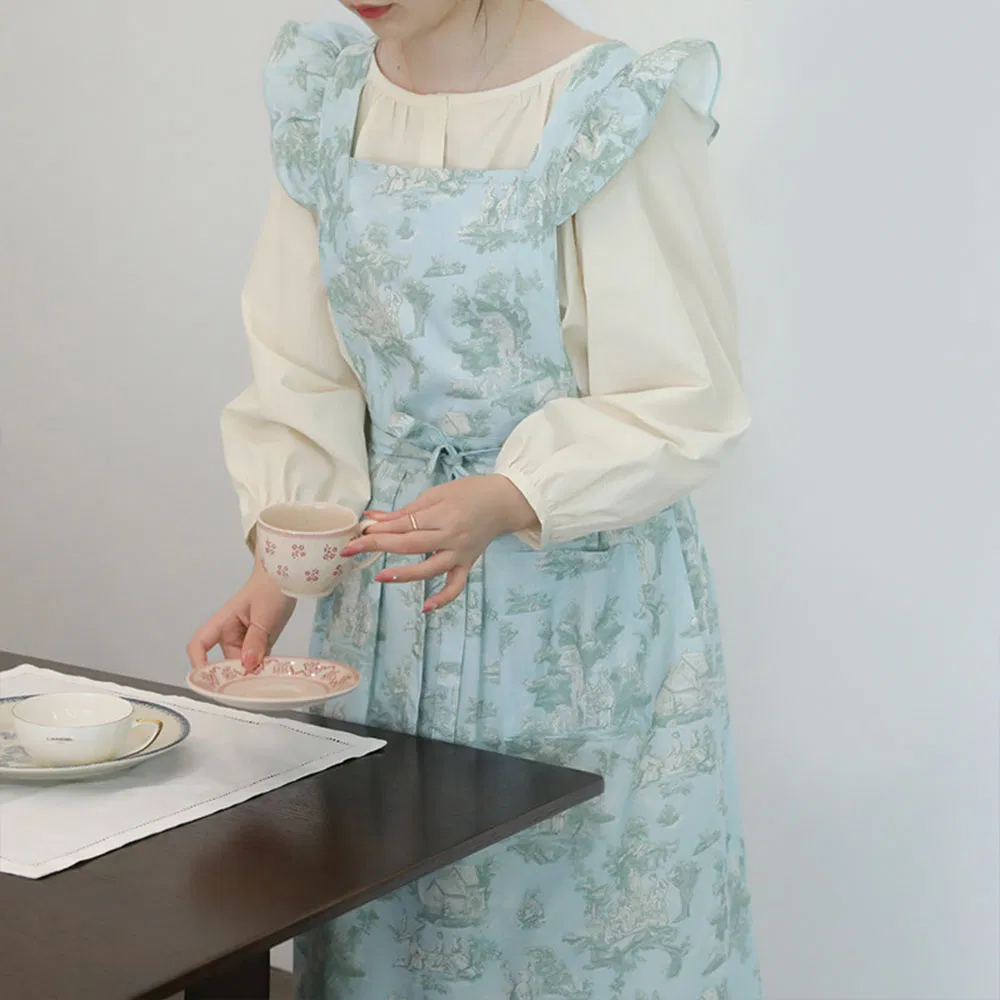 Retro French Style Cotton Apron 3