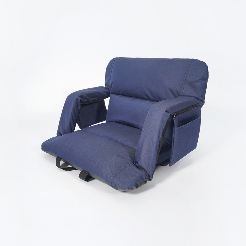 Hitree High Quality Customizable Foldable Outdoor Floor Chair Folding Sports Stadium Seat Portable Reclining Sports Bleacher Chair