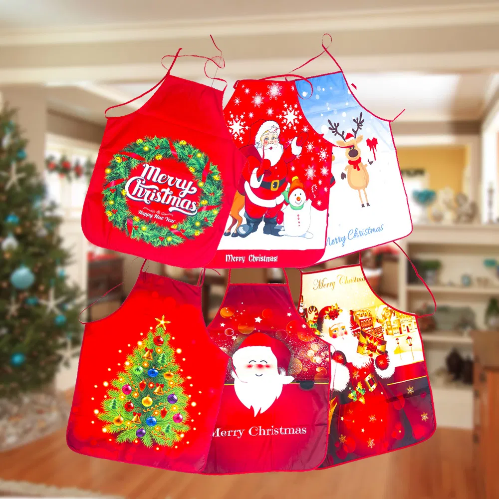 Christmas Party Chef Cooking Restaurant Home Adult Santa Adjustable Kitchen Cooking Apron