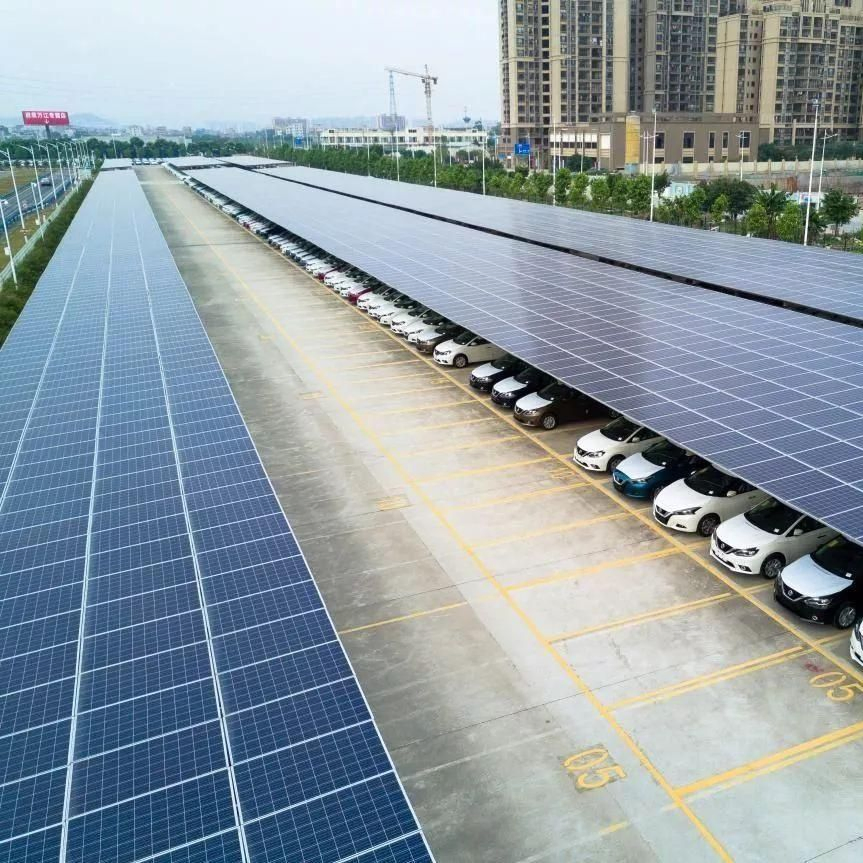 Ssss Waterproof Photovoltaic Carport Commercial Solar Parking EV Charging Canopy