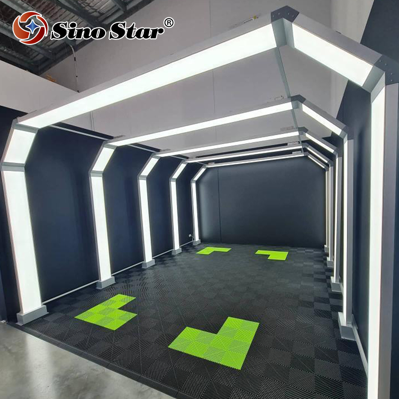 Sge1006 Linear LED Bay Light 3D Auto Car Wash Light Tunnel Workshop Layout Design Industrial Lighting