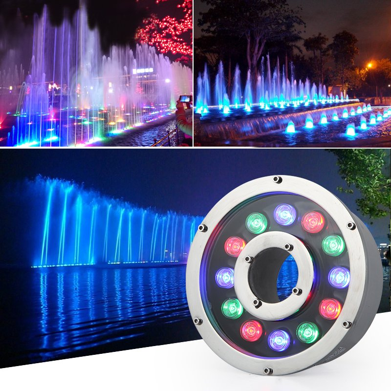 Fountain Lamp LED Underwater Lamp Underwater Spotlight Fountain Lamp Colorful Pool Lamp Landscape Waterscape Lamp Waterproof Lamp