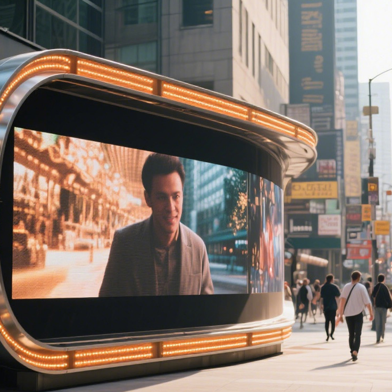 Ultra-Slim High Resolution 3D Holographic Video Wall Outdoor Flexible LED Screen for Architectural Facades