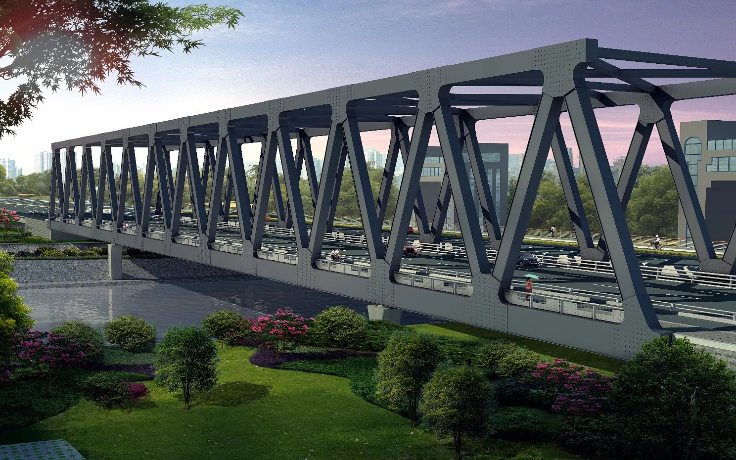 Steel Structure Construction Arch Bridge From China with Low Cost