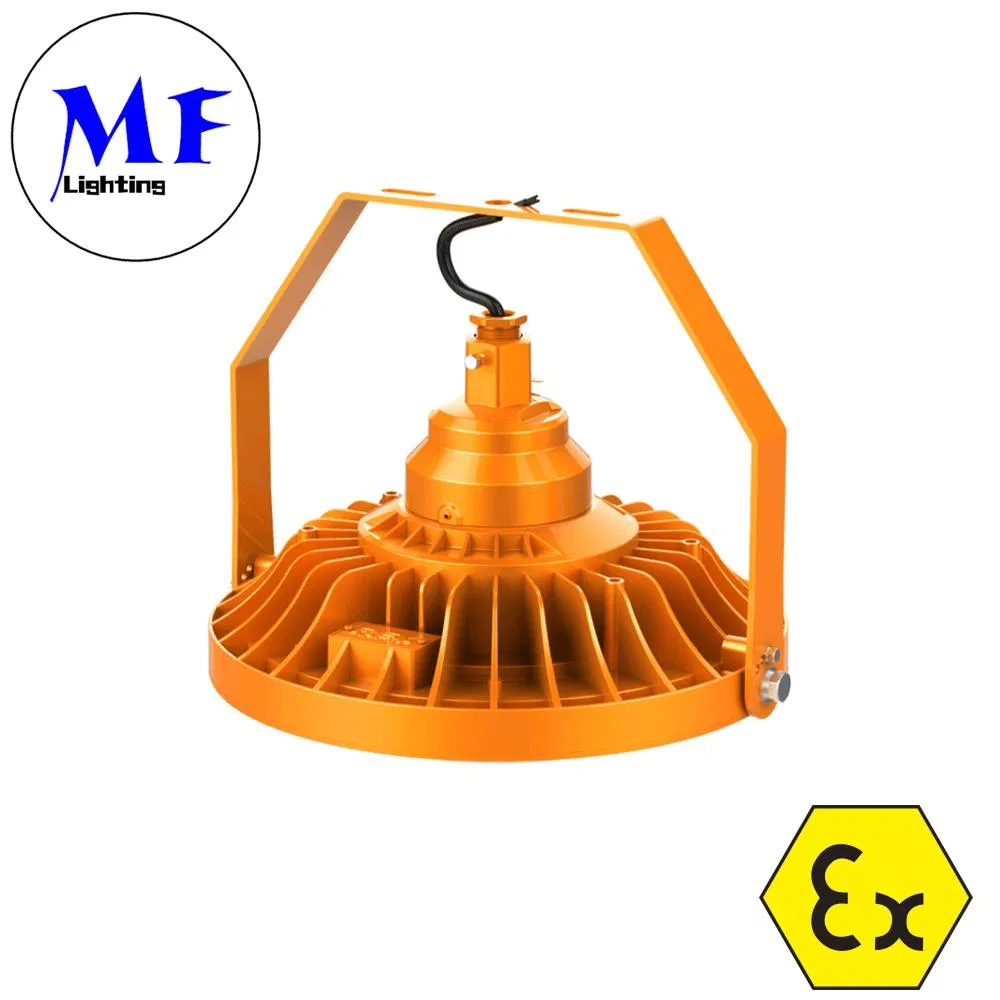 Atex Explosion Proof LED UFO High Bay Area Light Hanging Anti Explosion Lamp Industrial Platform Lighting LED Lighting for Zone 1 Zone 2