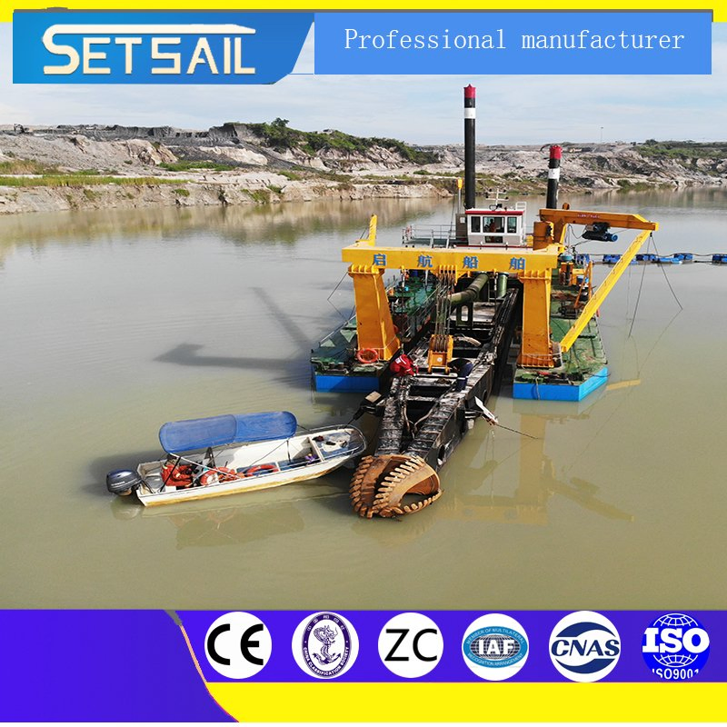 Hydraulic Diesel Engine/ River Sand Pump Dredging Equipment/ Reservoir Mud Dredging / Cutter Suction Sand Dredger with Anchor Rod /Trolley /Underwater Pump