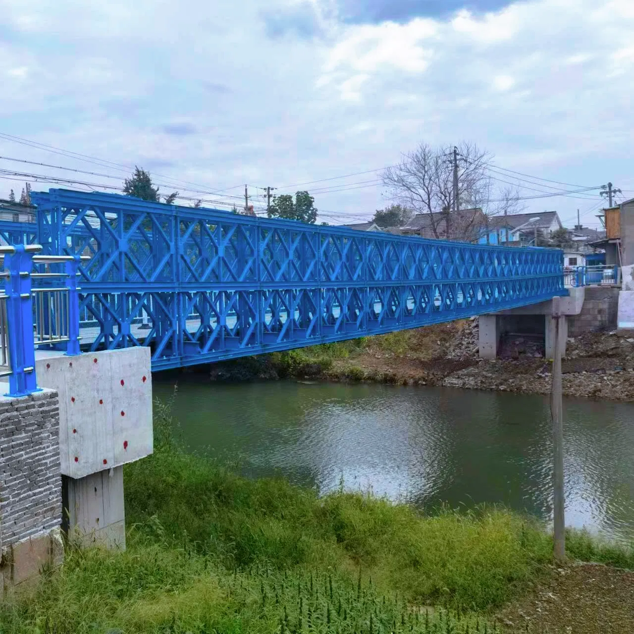 Prefab Steel Profile Galvanized Steel Bridge: Bailey Design for Foot Traffic