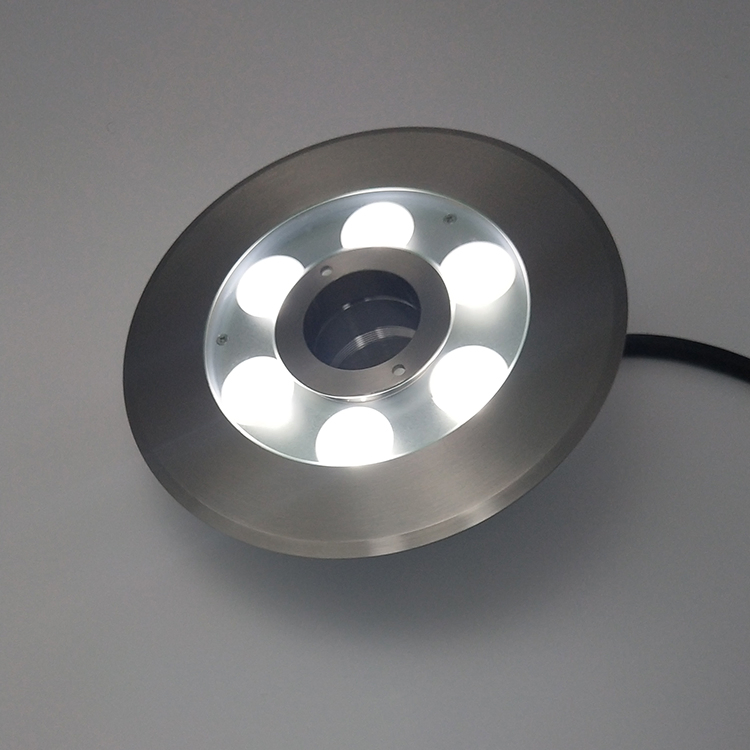 IP68 Waterproof Stainless Steel Swimming Pool Lighting Fountain Nozzle LED Underwater Light