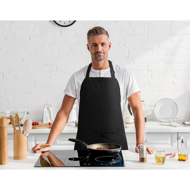 Promotional Factory Price Durable Adjustable Oil Resistant Cooking Kitchen Unisex Bib Apron
