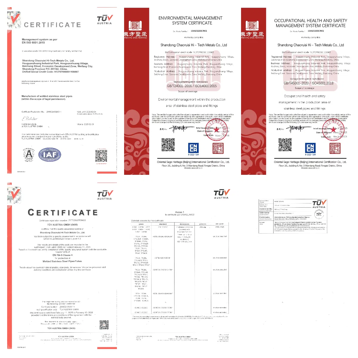 Product Certificates
