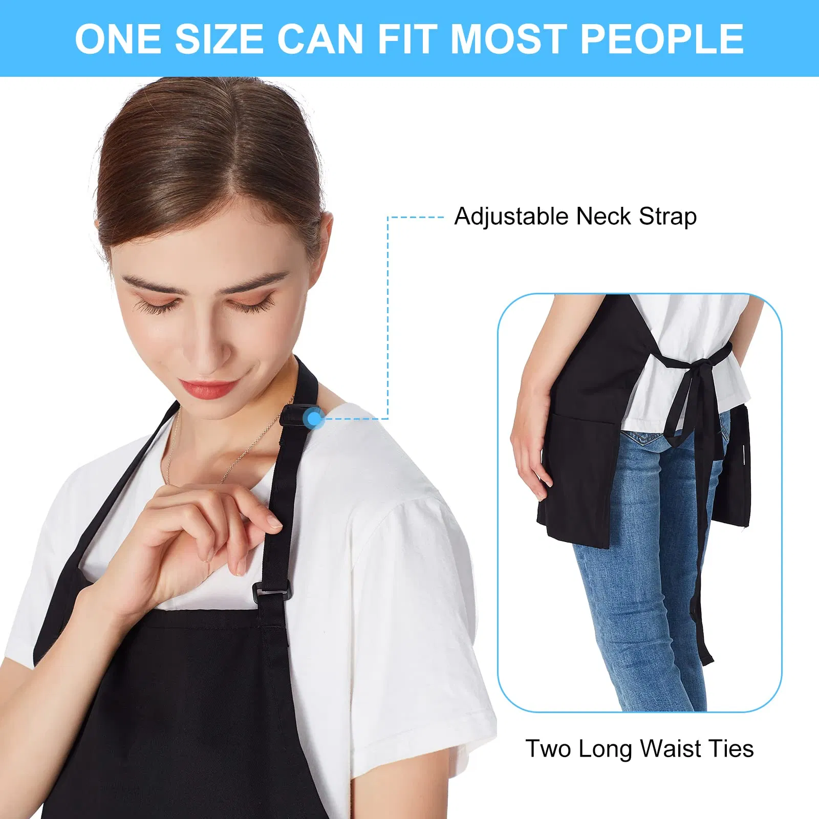 Wholesale Price 3 Pockets Adjustable Amazon Bestsellers Bib Cooking Women Men Apron