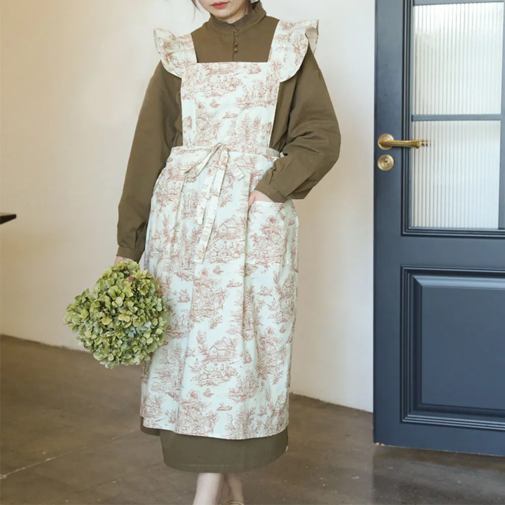 Retro French Style Cotton Apron 2