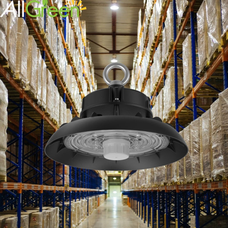 Allgreen Agub12 High Bay Lighting 100-200W Adjustable LED 5000K IP66 Industrial Grade UFO Design OEM/ODM High-Quality Materials for Factories Gyms