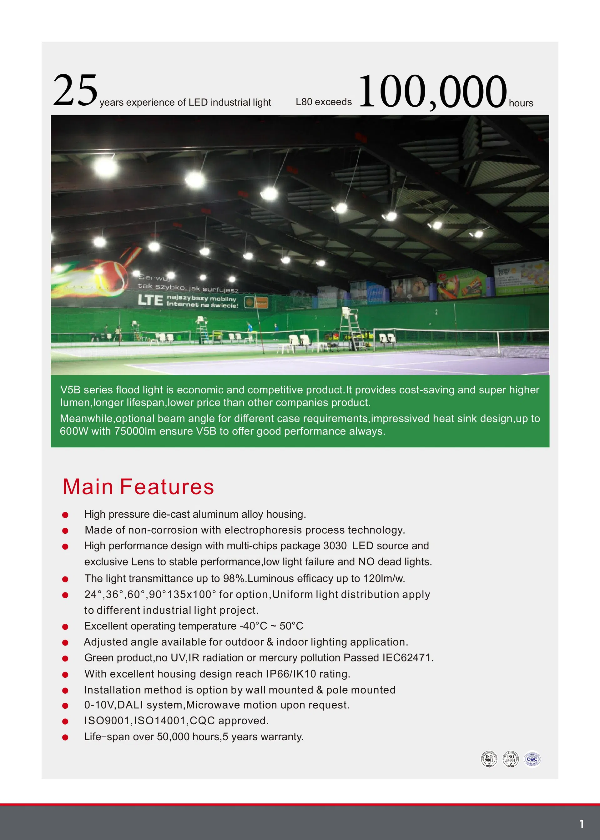 High Power Flood Light Details