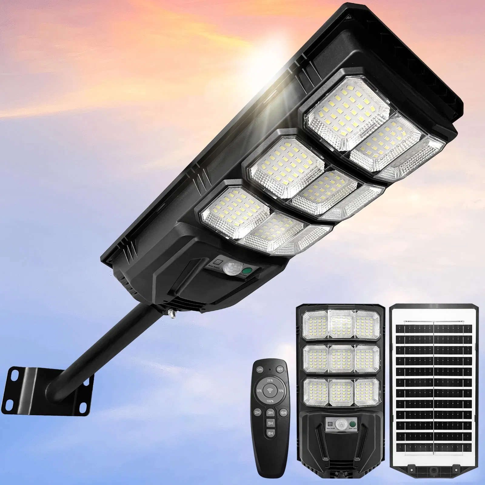 Long-Lasting Solar Street Lamp - High-Capacity Battery for Continuous Night Lighting