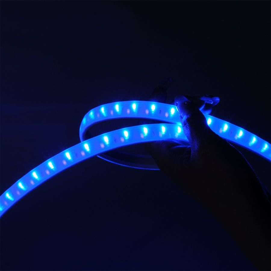 Durable 220V 12mm IP65 Brushed Flex LED Rope Light 50m Roll for Architectural Facade