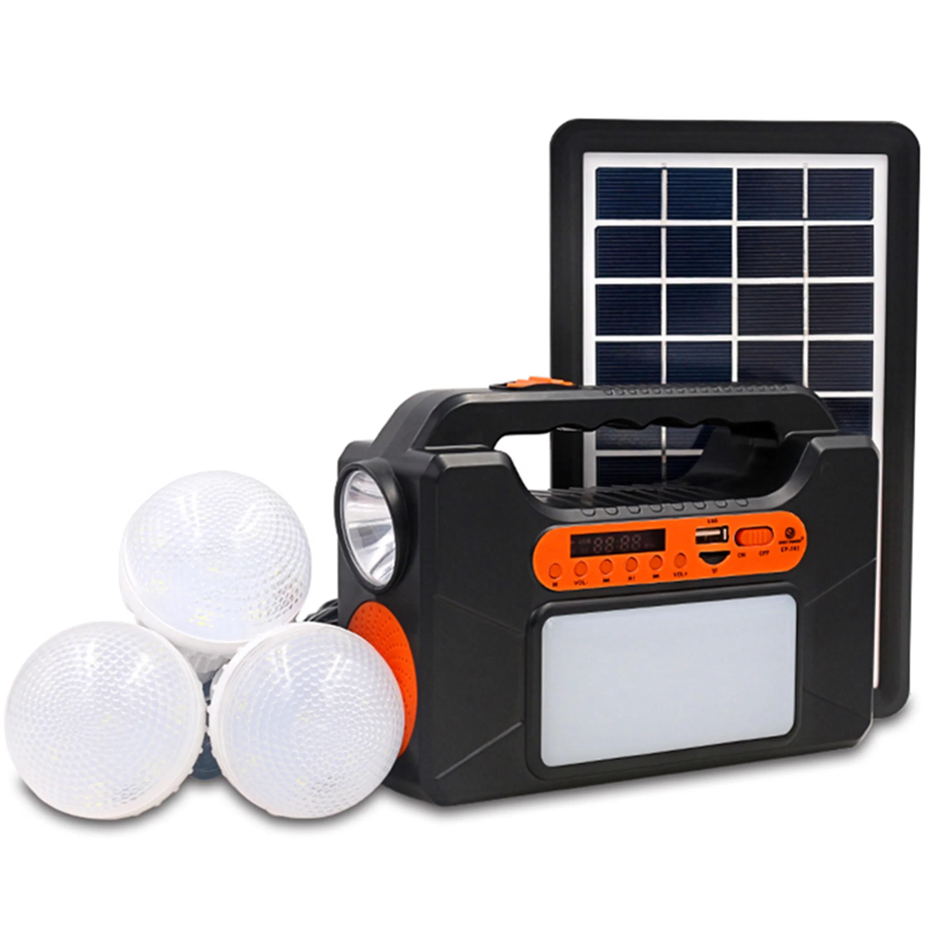 Yaye Factory Price Hottest Sell ABS Emergency FM Rechargeable Energy Smart Solar Energy Home System with 3PCS LED Light Bulbs for African Market 1000PCS Stock