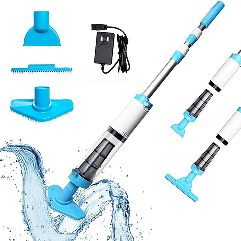Portable Underwater Cleaner with Telescopic Rechargeable Dirt Suction Machine Handheld Swimming Pool Vacuum Cleaner