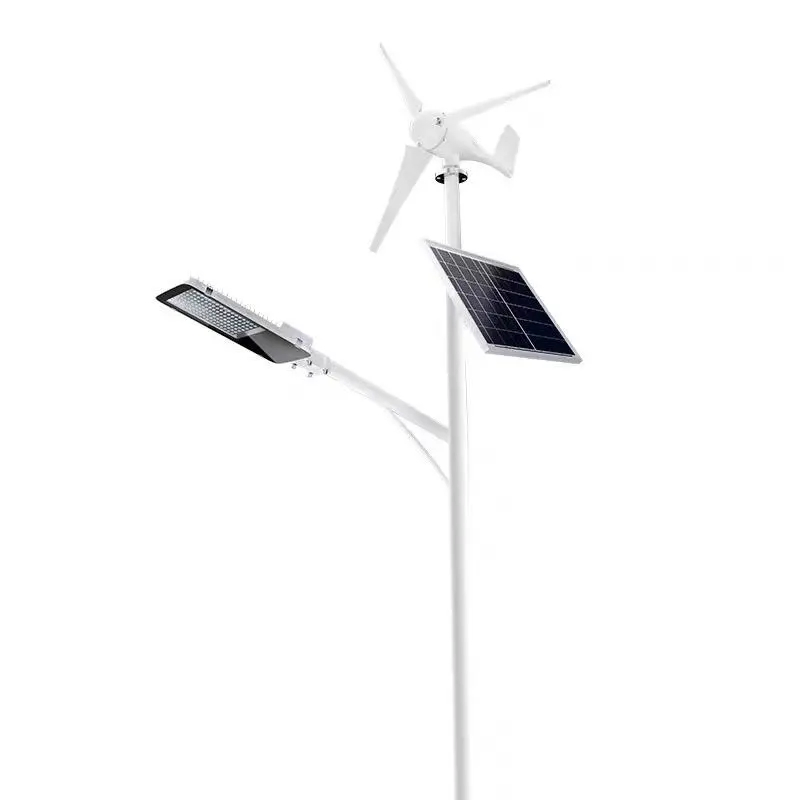 Eco-Friendly Outdoor LED Street Lighting for Wind Hybrid and Solar Power System with Vertical Wind Turbine