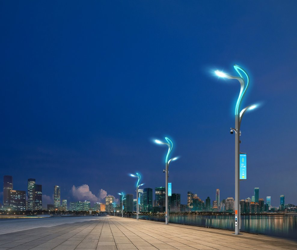 Smart Street Lighting System with Air Quality Monitoring Features