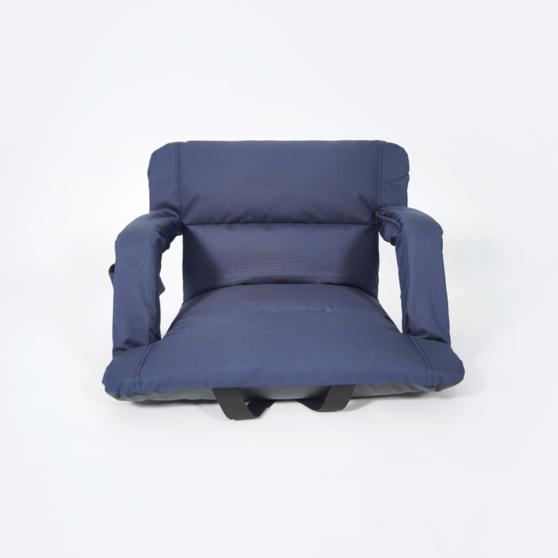 Hitree High Quality Customizable Foldable Outdoor Floor Chair Folding Sports Stadium Seat Portable Reclining Sports Bleacher Chair