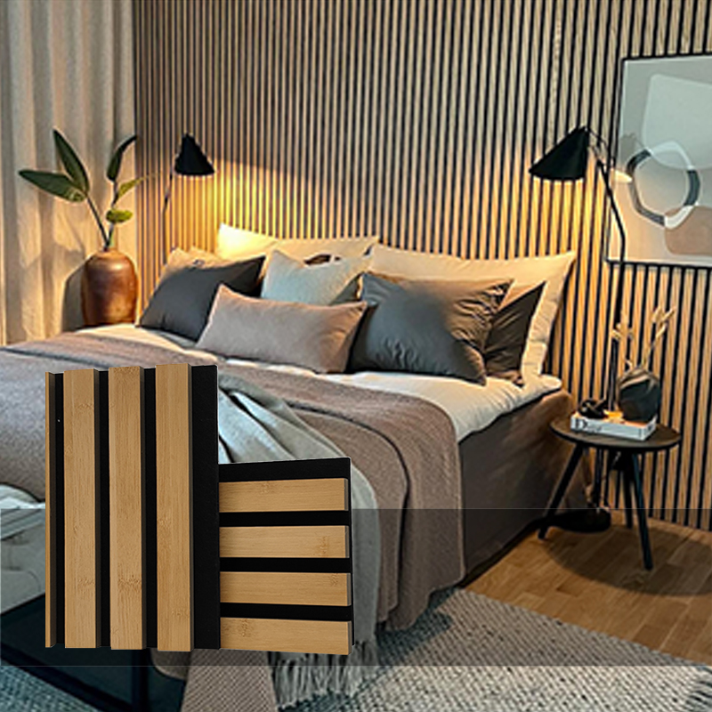 Custom Acoustic Panels Design Wood Slat Wall Acoustic Wood Panels Sound Proof White Custom Sound Proof Wall Panels Light Oak Wooden Slats Acoustic Panels Supplier, Factory
