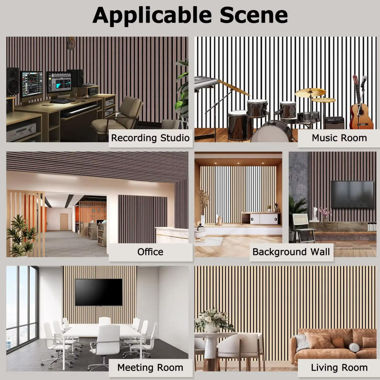 Wood Veneer Slat Panel Detail