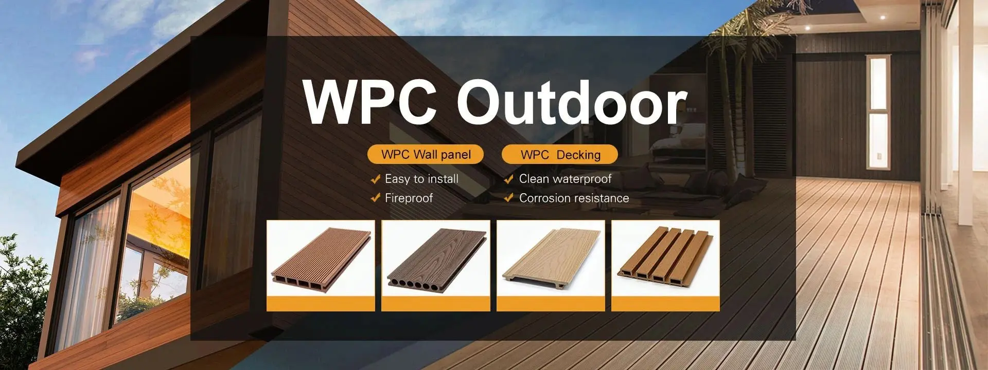 Green Building Materials - Outdoor WPC Decking and Wall Panels