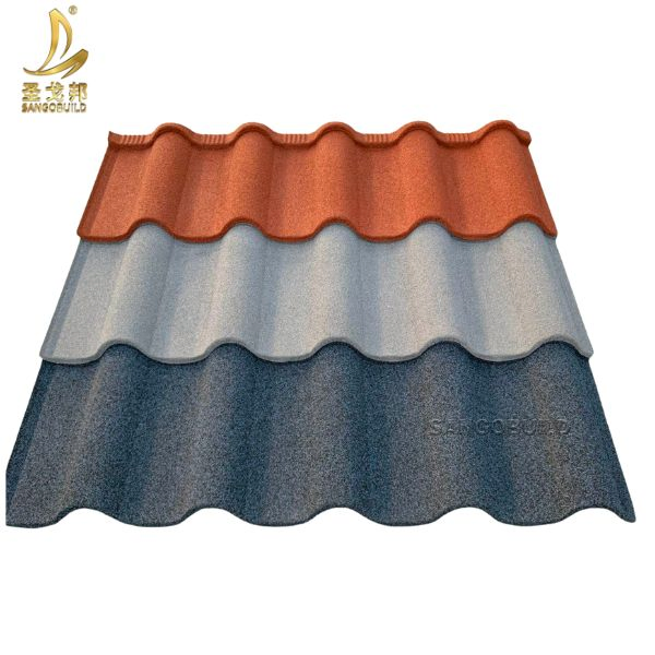 Roofing Materials Heat Resistant Top Construction Using Roof Tile Stone Coated Metal Roof Tiles