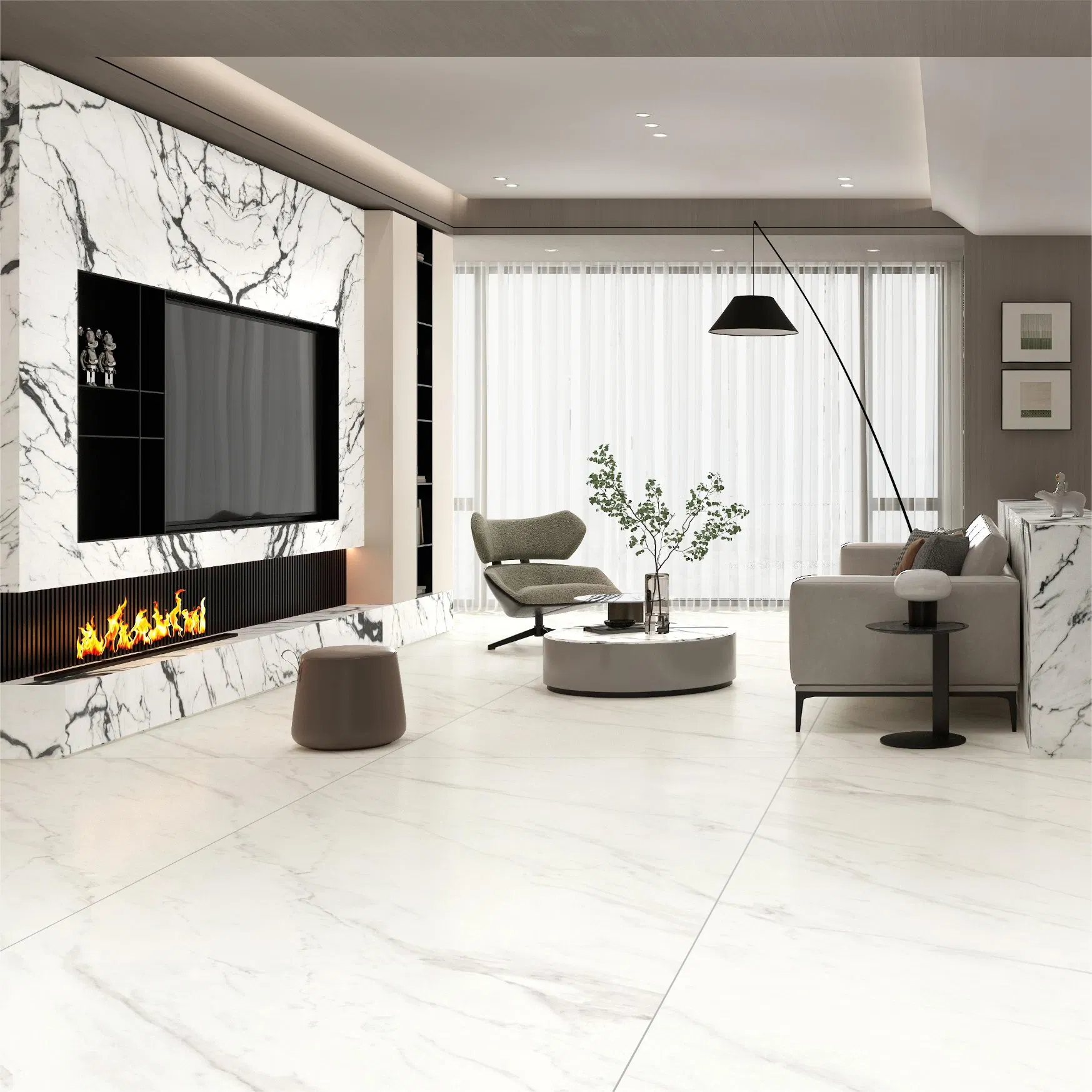 Book Matched Sintered Stone Full Body Poilshed Outdoor Big Slab Large Format Luxury Outdoor Marble Look Foshan Factory Price Made in China Kitchen Backsplash