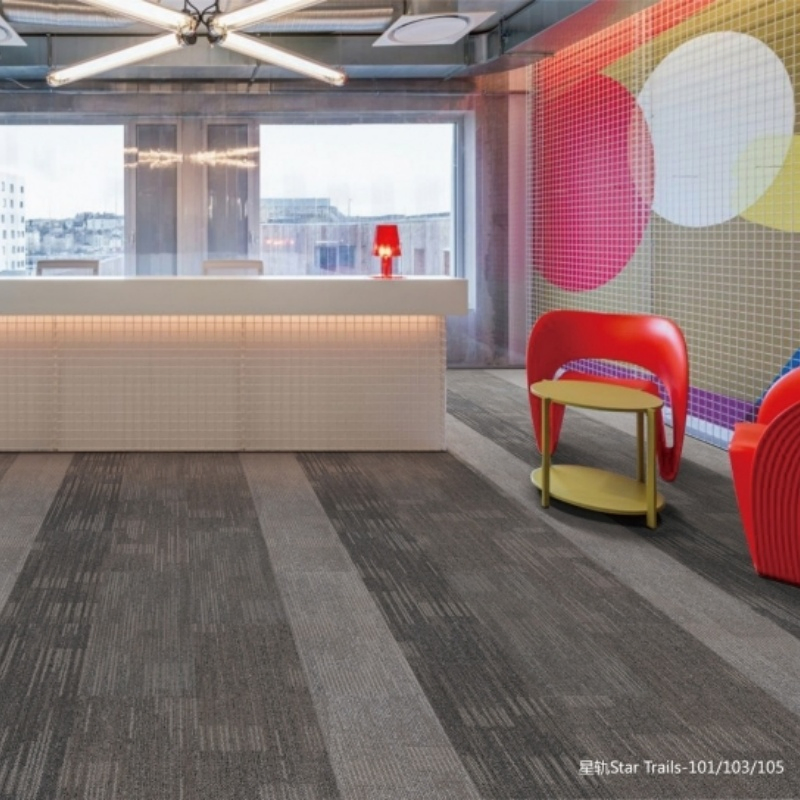 Modular PP Carpet Tile for Commercial Space - Fire Retardant B1 Grade Made in China Office Use