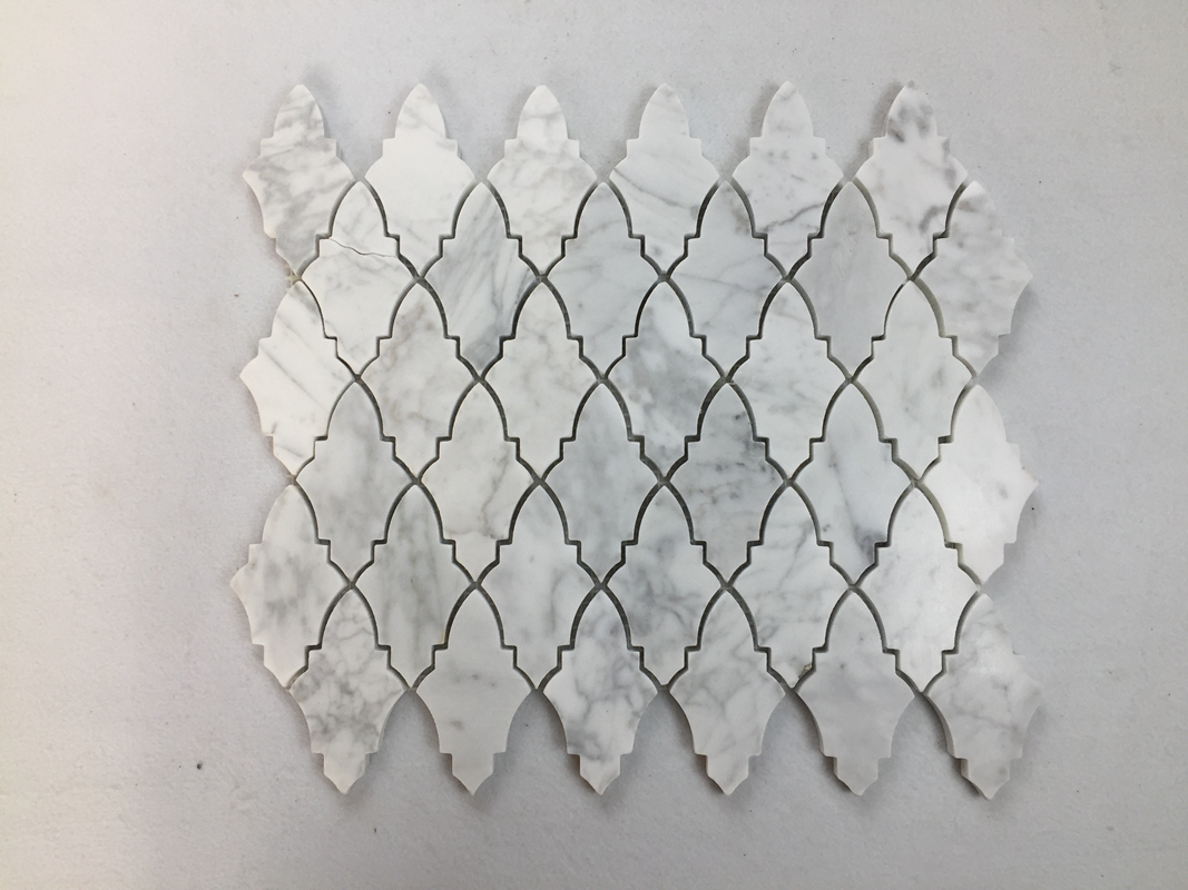 Premium Modern Bathroom Shower Wall Backsplash 15X145mm Porcelain Glazed Stackbond White and Blacck Mosaic Tiles Decorative