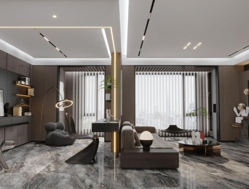 Polished Natural White Stone Silver Fox Sintered Stone Coffee Table Top Big Slabs for Bathroom Floor and Wall