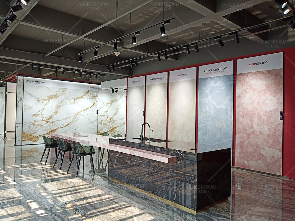 Installing Pink Onyx Marble Extra Large Format Wall Floor Tile Bathroom Shower