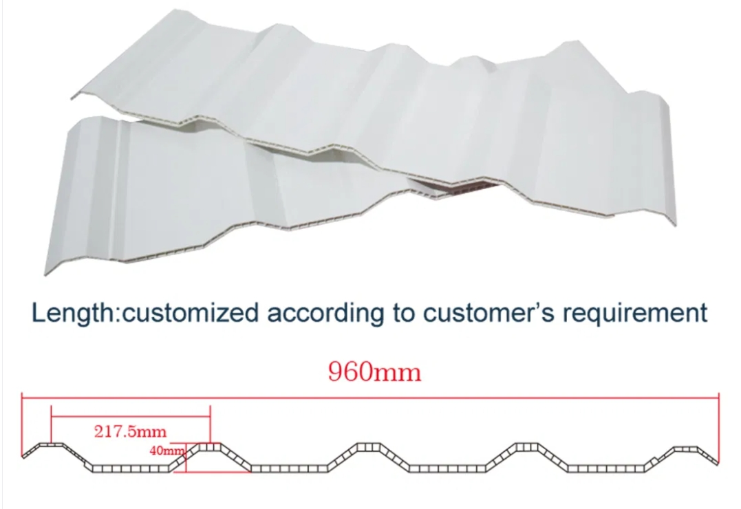 Heat Resistant Design for Hotel Traditional Style PVC Hollow Roof Tiles