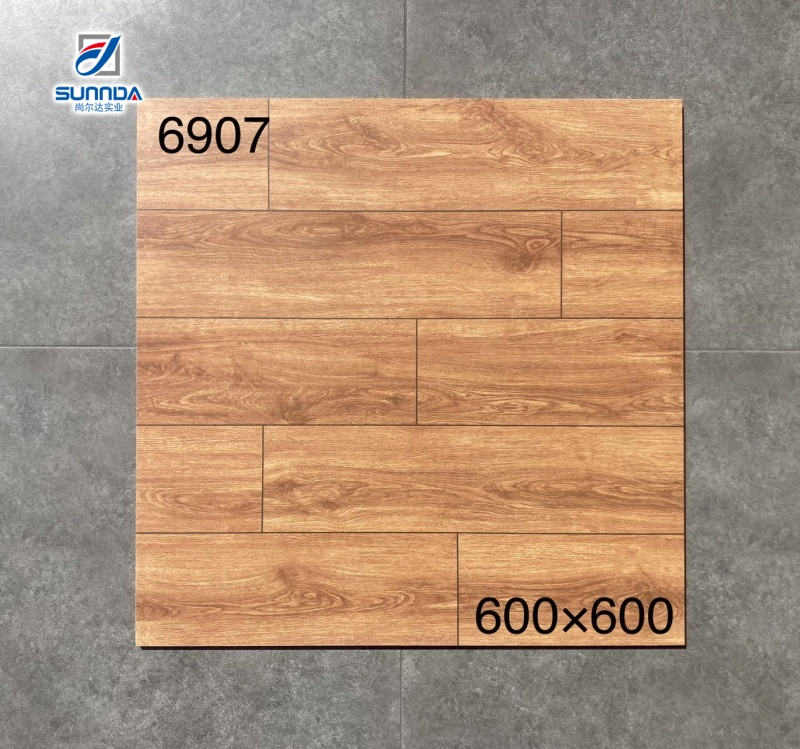 Ceramic Wood Look Matte Floor Tiles Rectified Glazed Anti-Slip Porcelain Wooden Tile