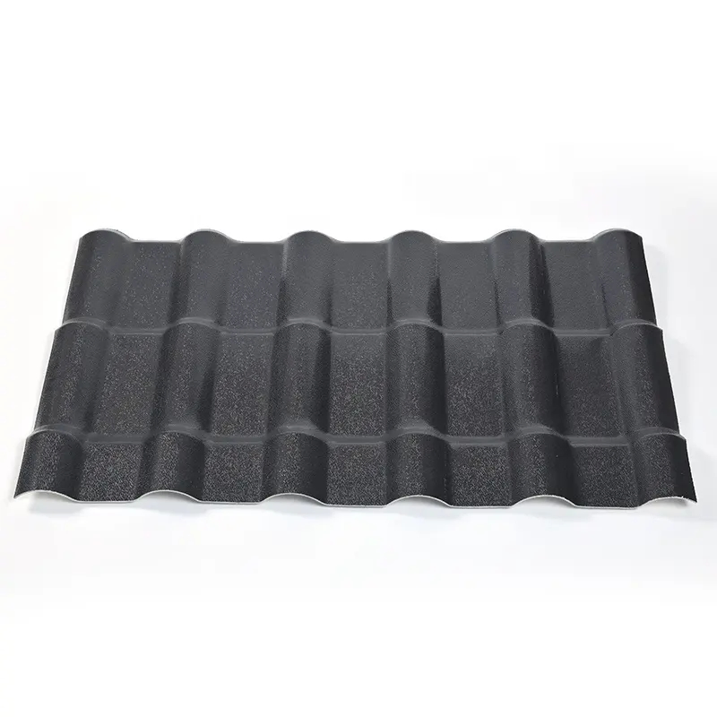 Modern Designed Corrugated Resin Roof Tiles Weather-Resistant Heat-Resistant Extreme Climates PVC ASA Surface House Applications